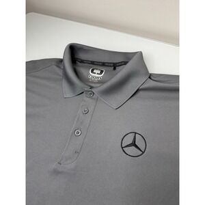 Mens Ogio Mercedes Benz Logo Embroidered Gray Polo Shirt Size XXL Golf